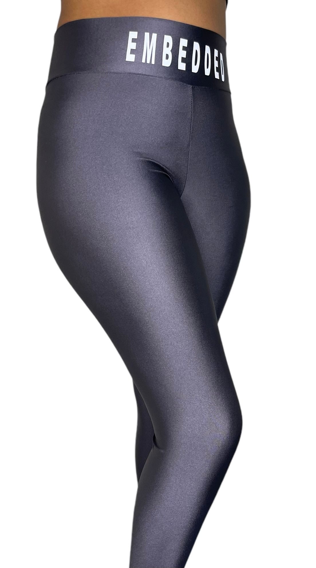 Embedded Charcoal Grey Bottom Tights