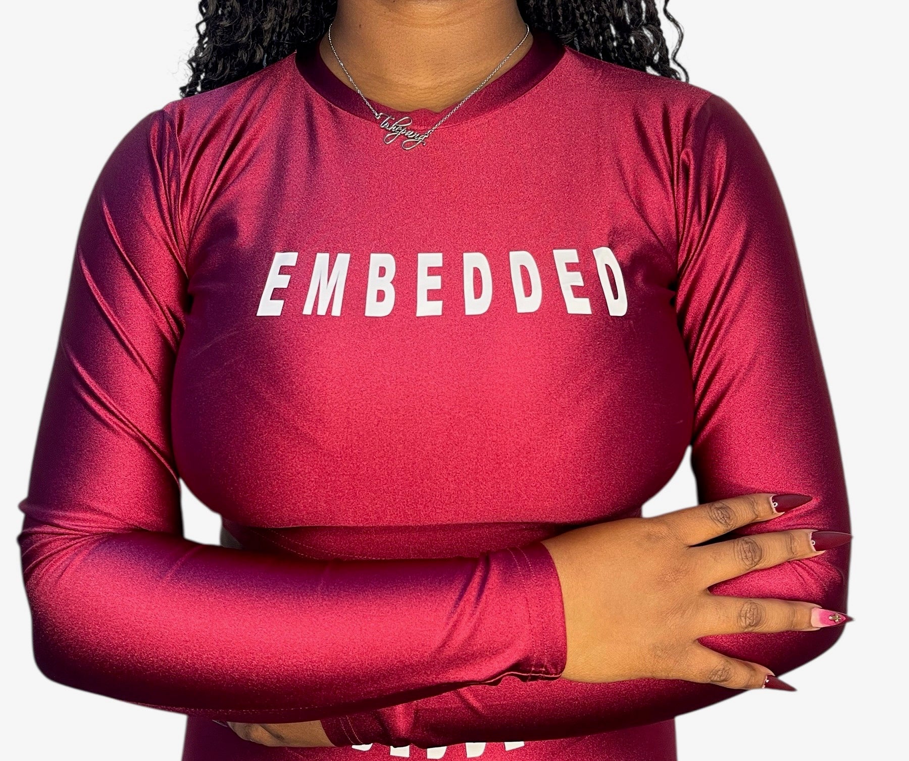 Burgundy Long Sleeve Leggings Set