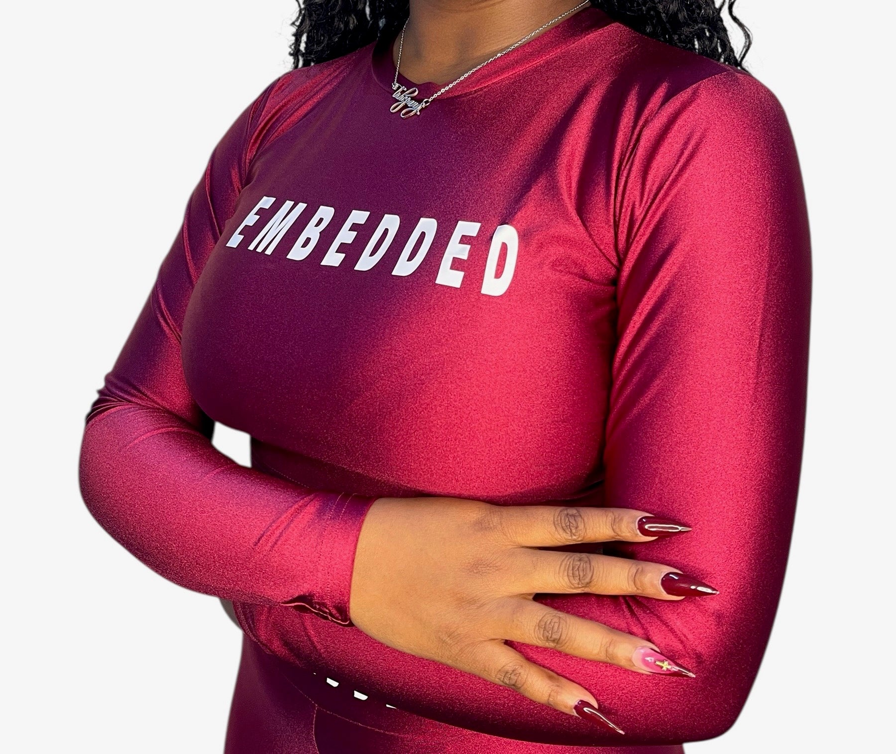 Burgundy Long Sleeve Leggings Set