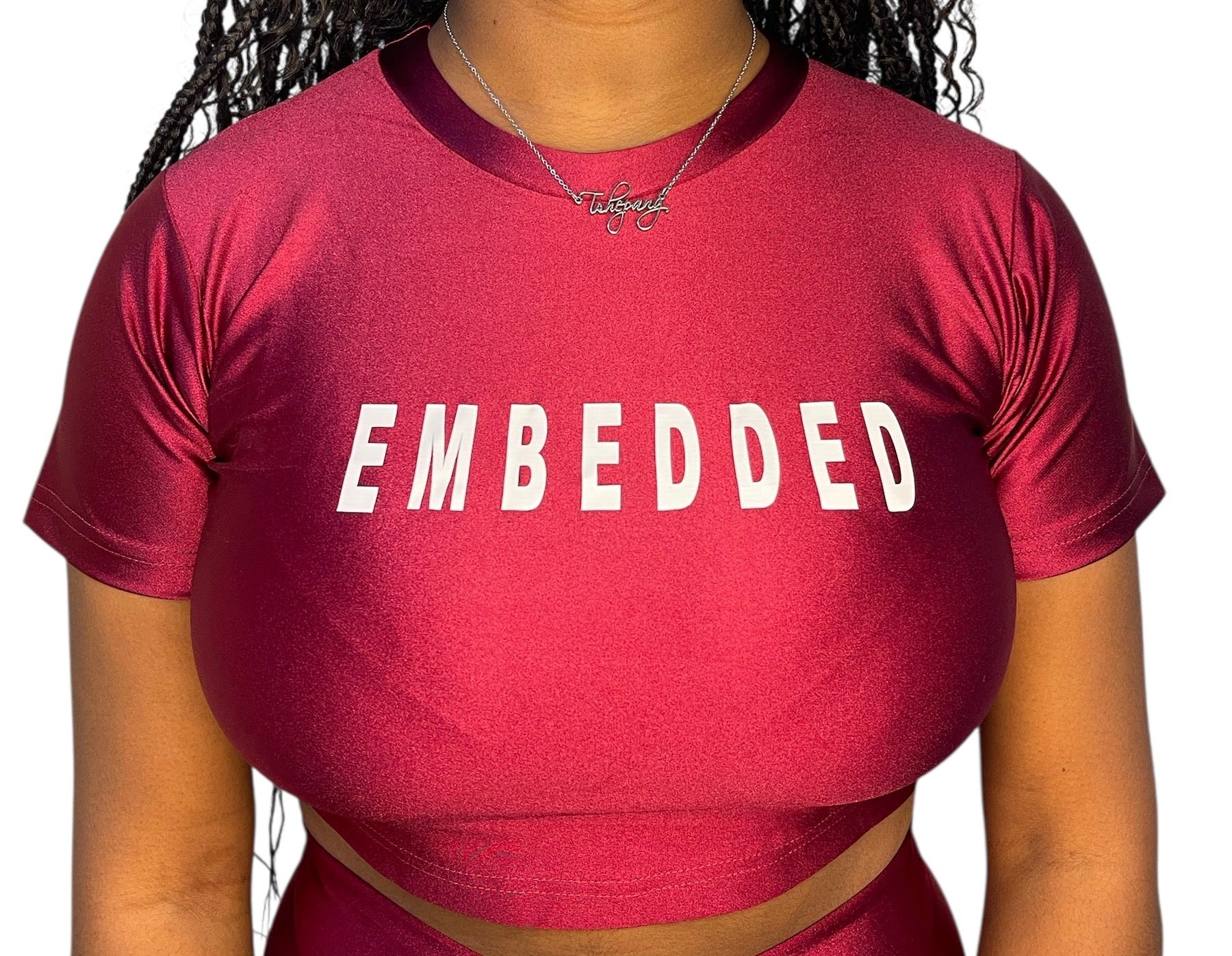 Burgundy Short Sleeve Legging Set