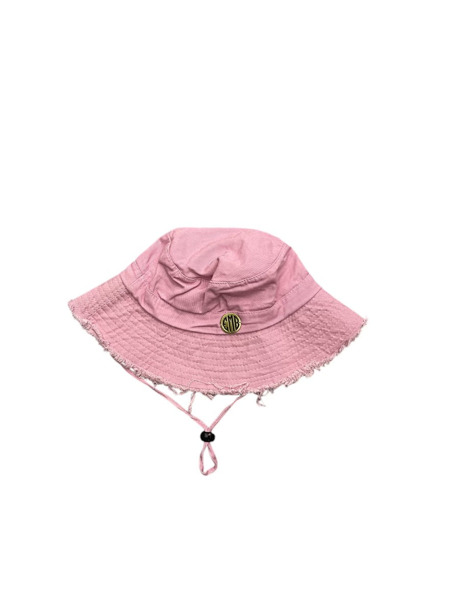 Emb Pink Cotton Hat