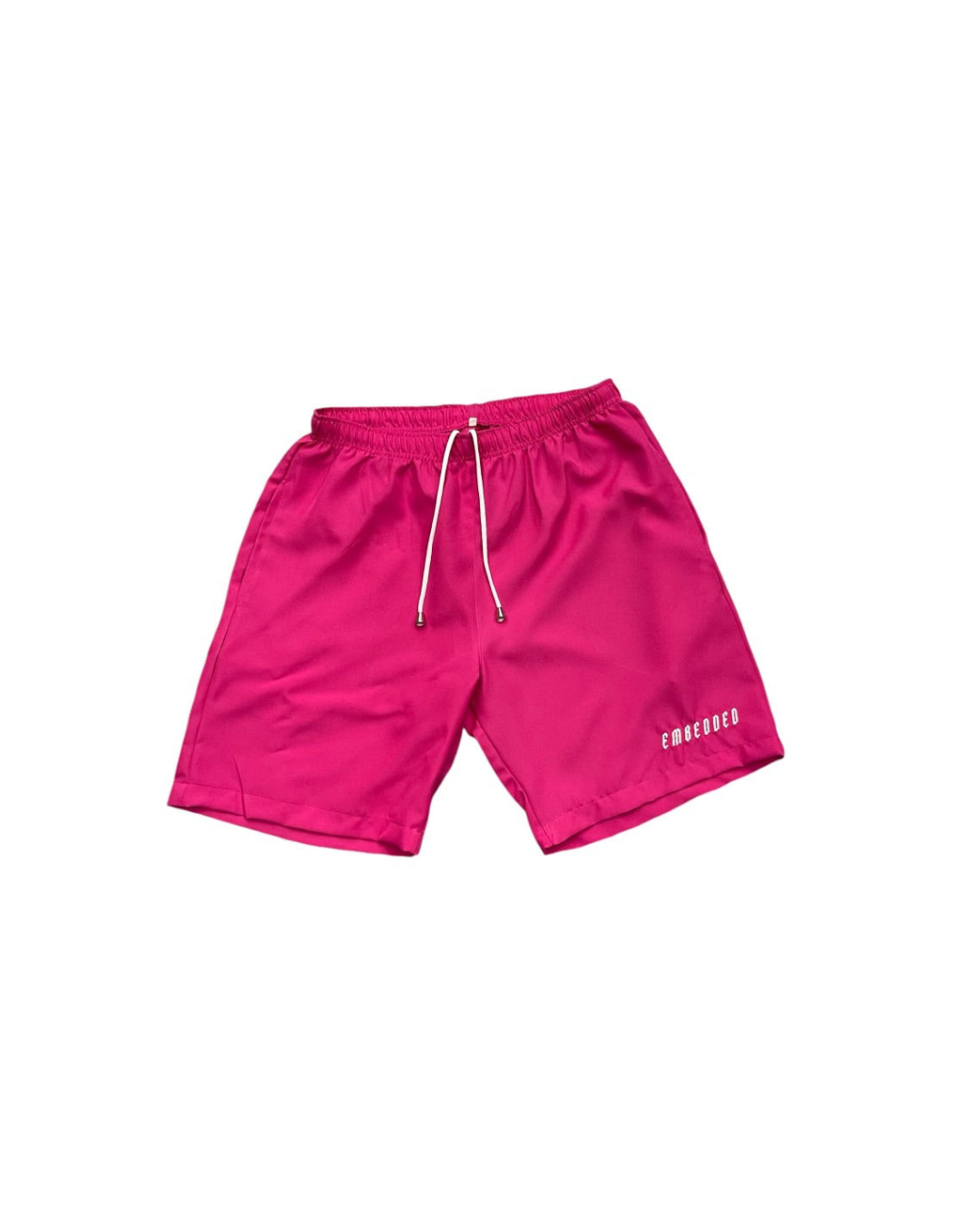 Embedded Pink Summer Shorts