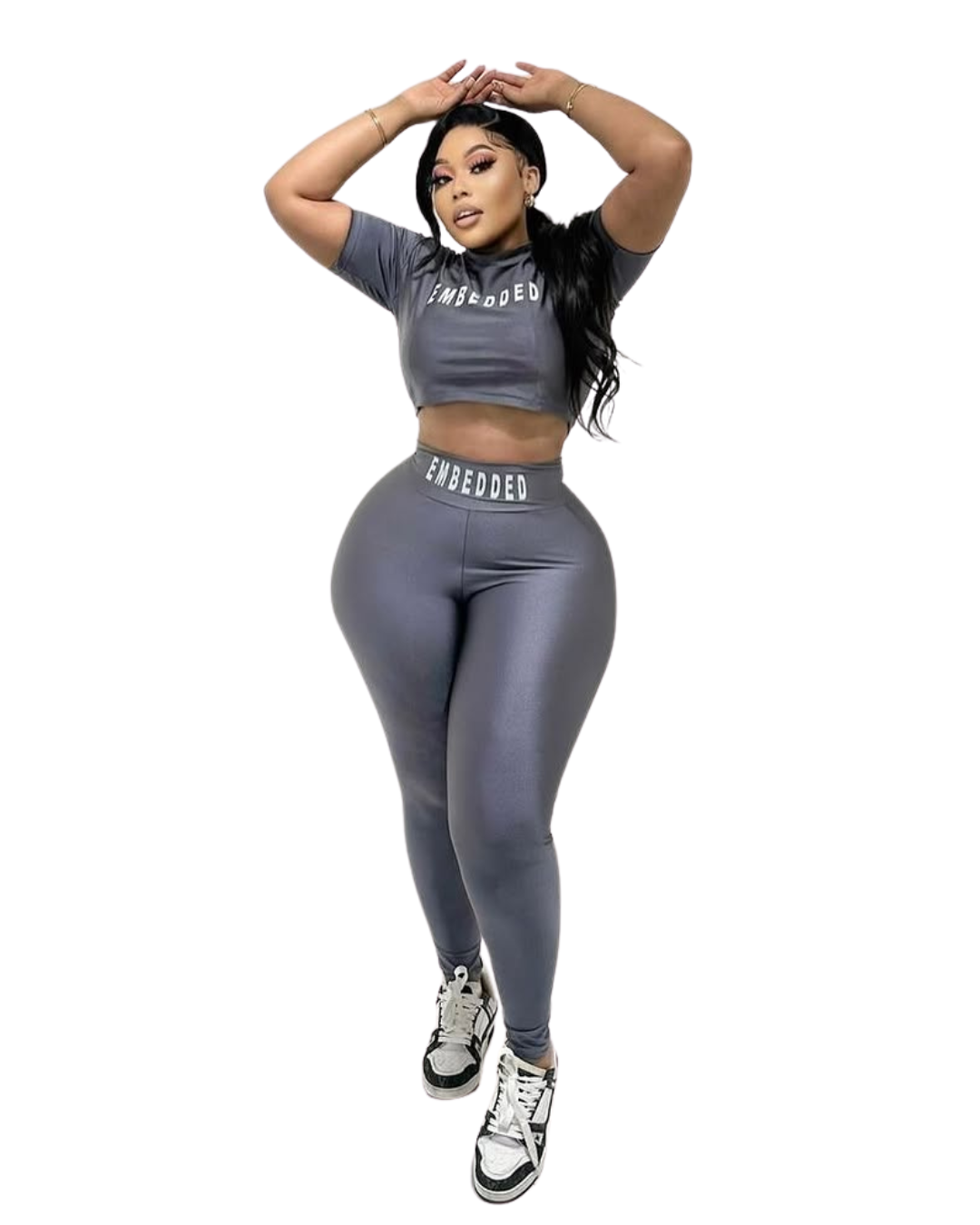 EMB Charcoal Grey Legging Set