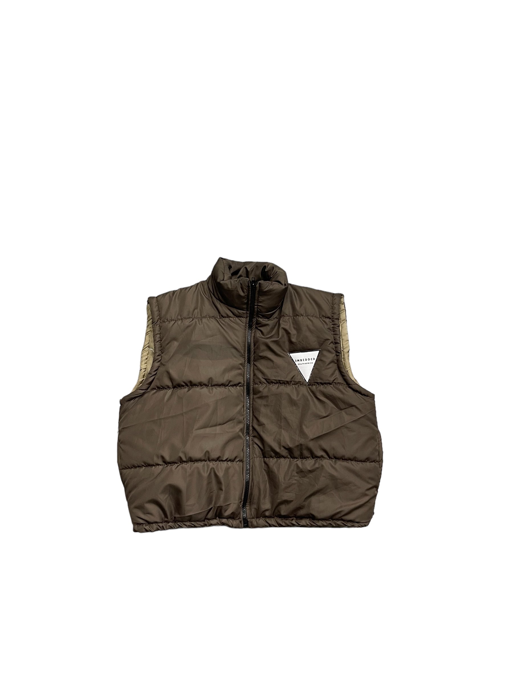 EMB Brown Puffer Vest