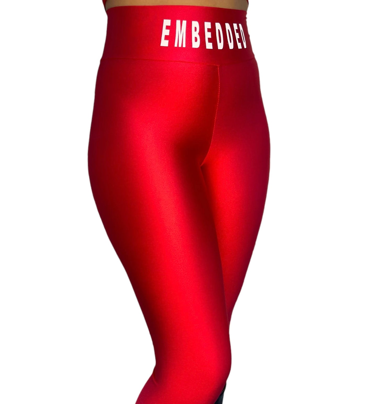 Embedded Red Leggings Set