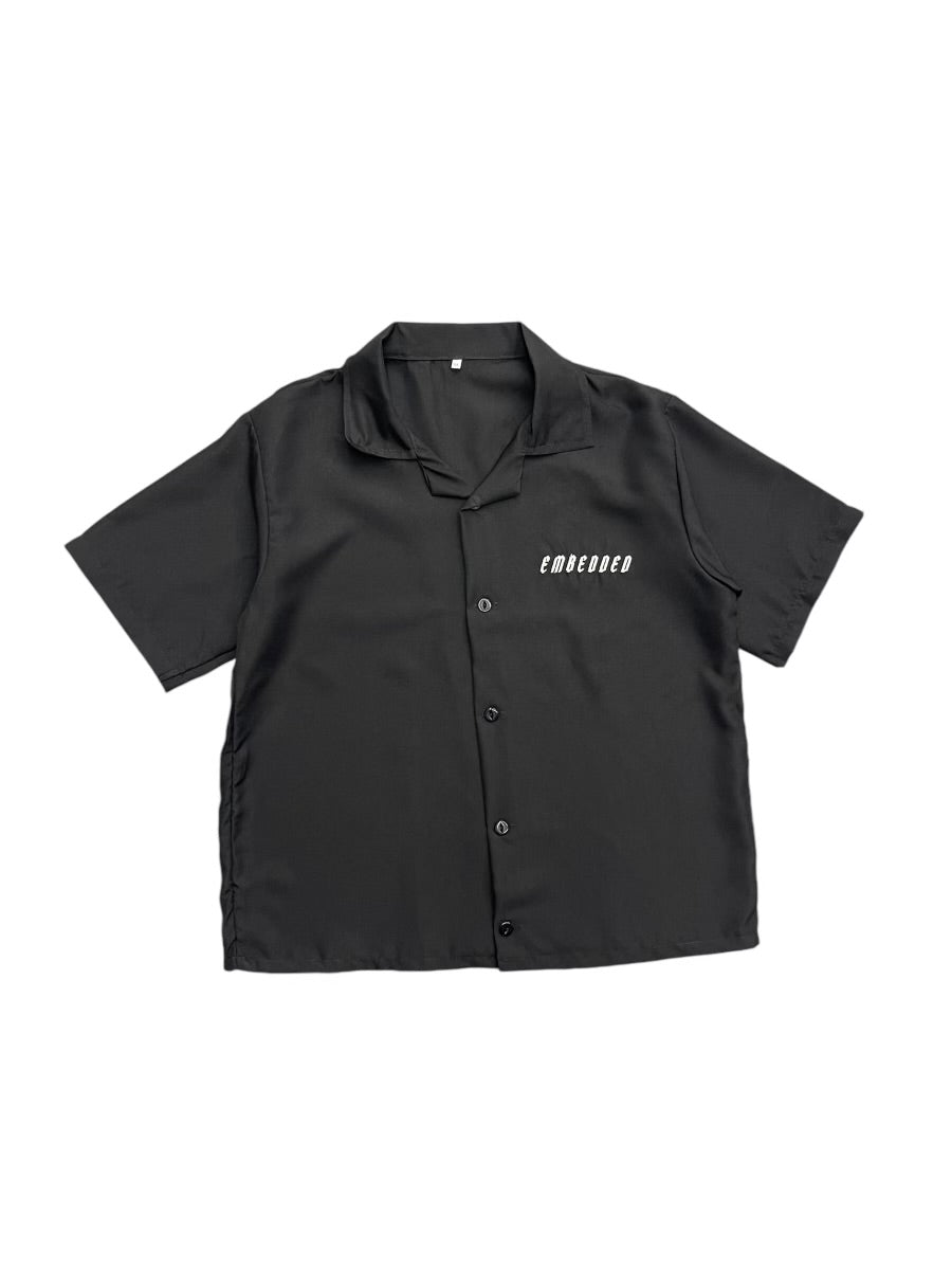 Embedded Black Summer Shirt