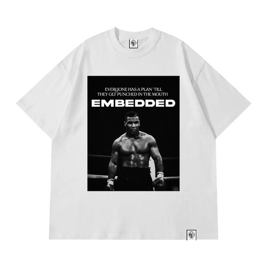 Emb white Mike Tyson effect oversized T shirt