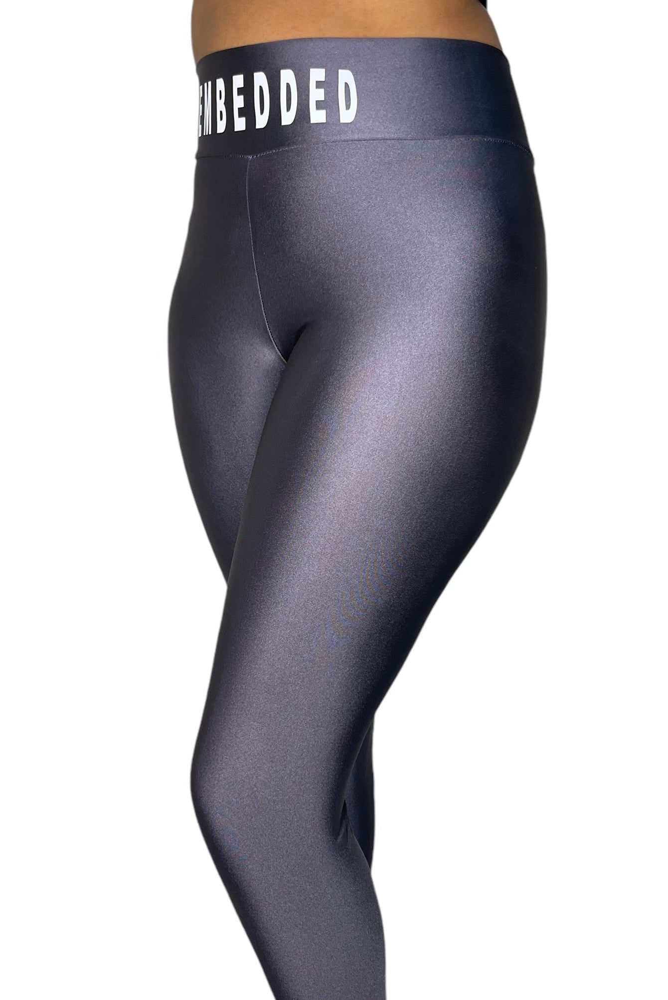 Embedded Charcoal Grey Tights