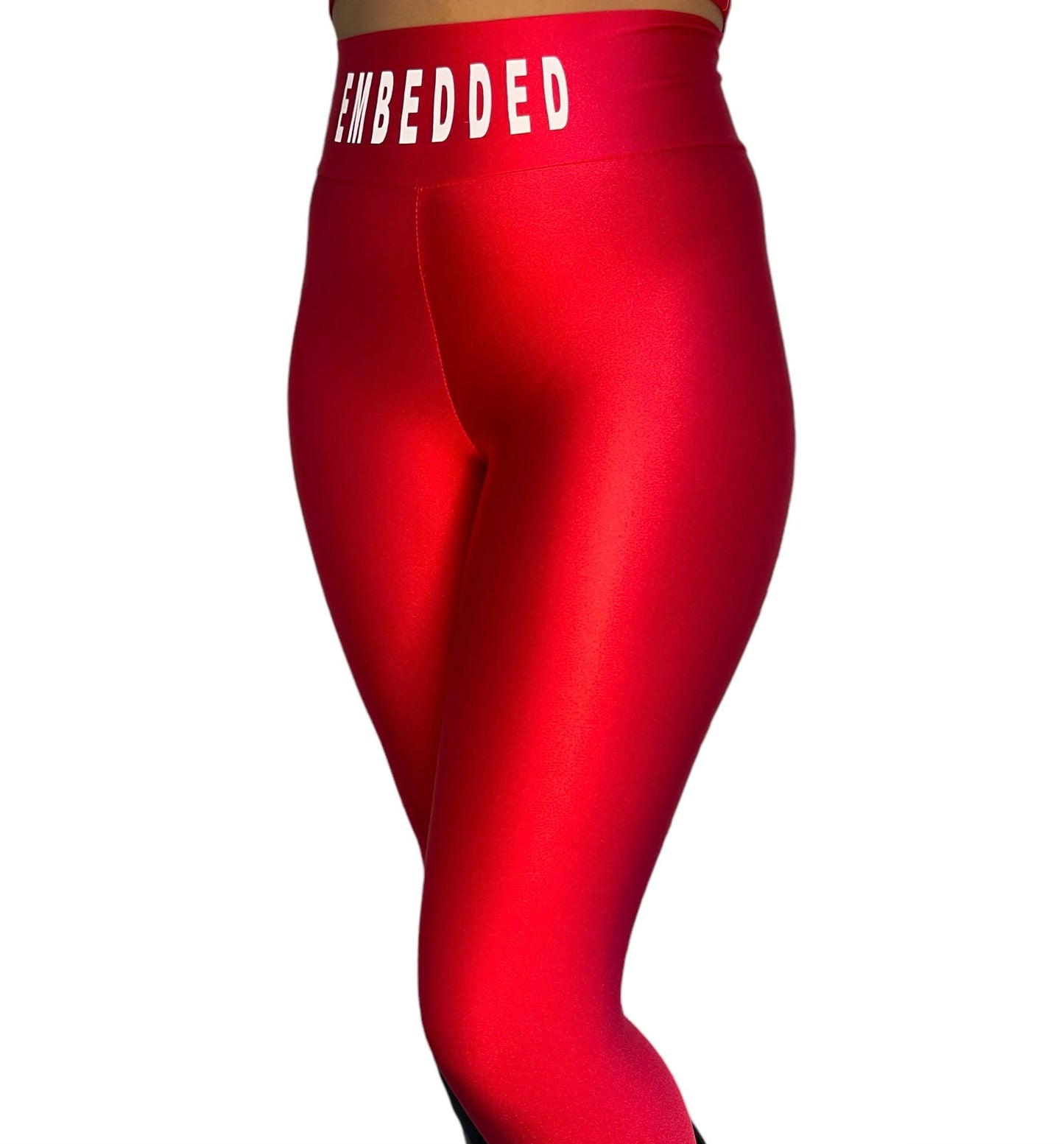 Embedded Red Leggings Set