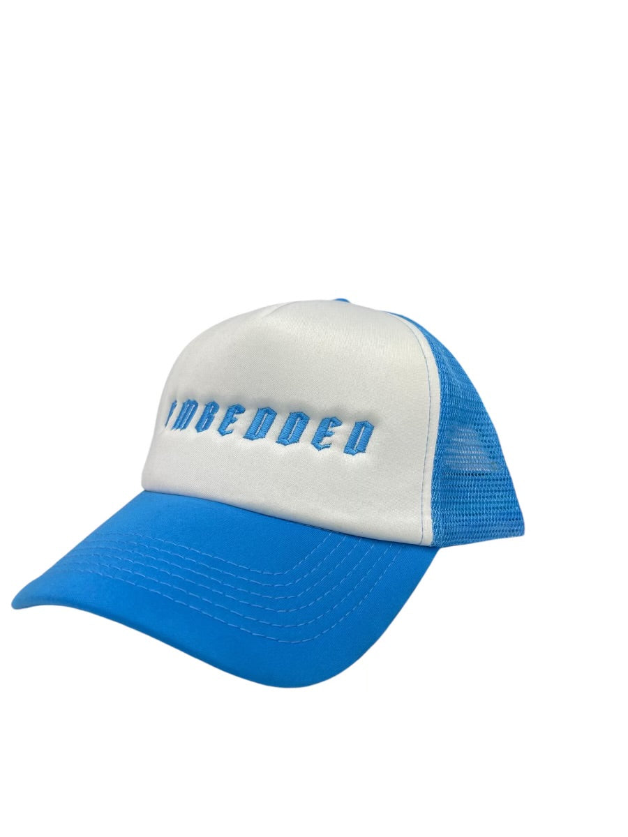 Embedded Baby Blue Classic Trucker