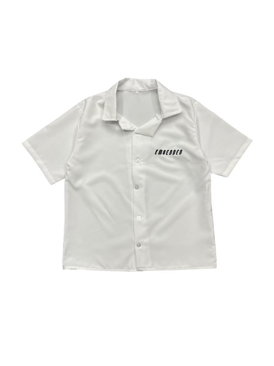 Embedded White Summer Shirt