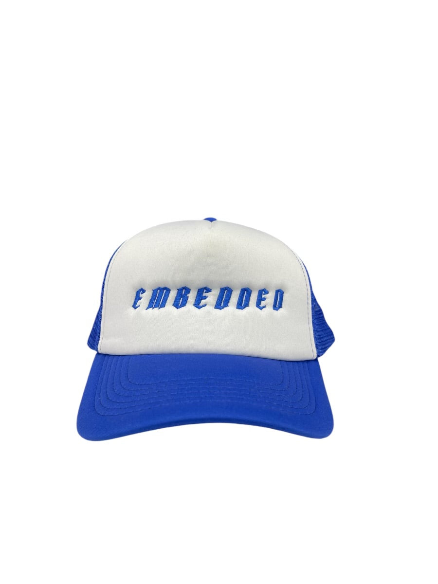 Embedded Blue Classic Trucker