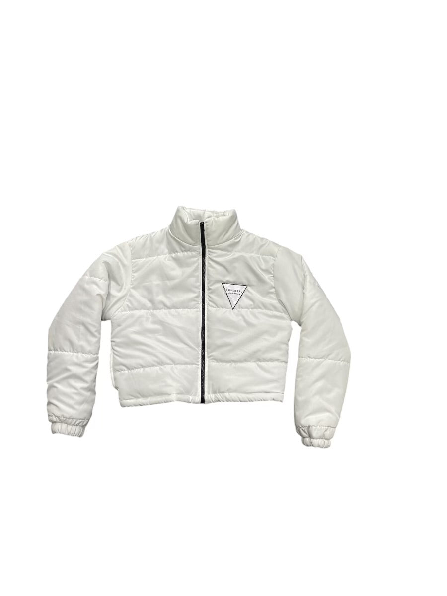 EMB White Puffer Jackets