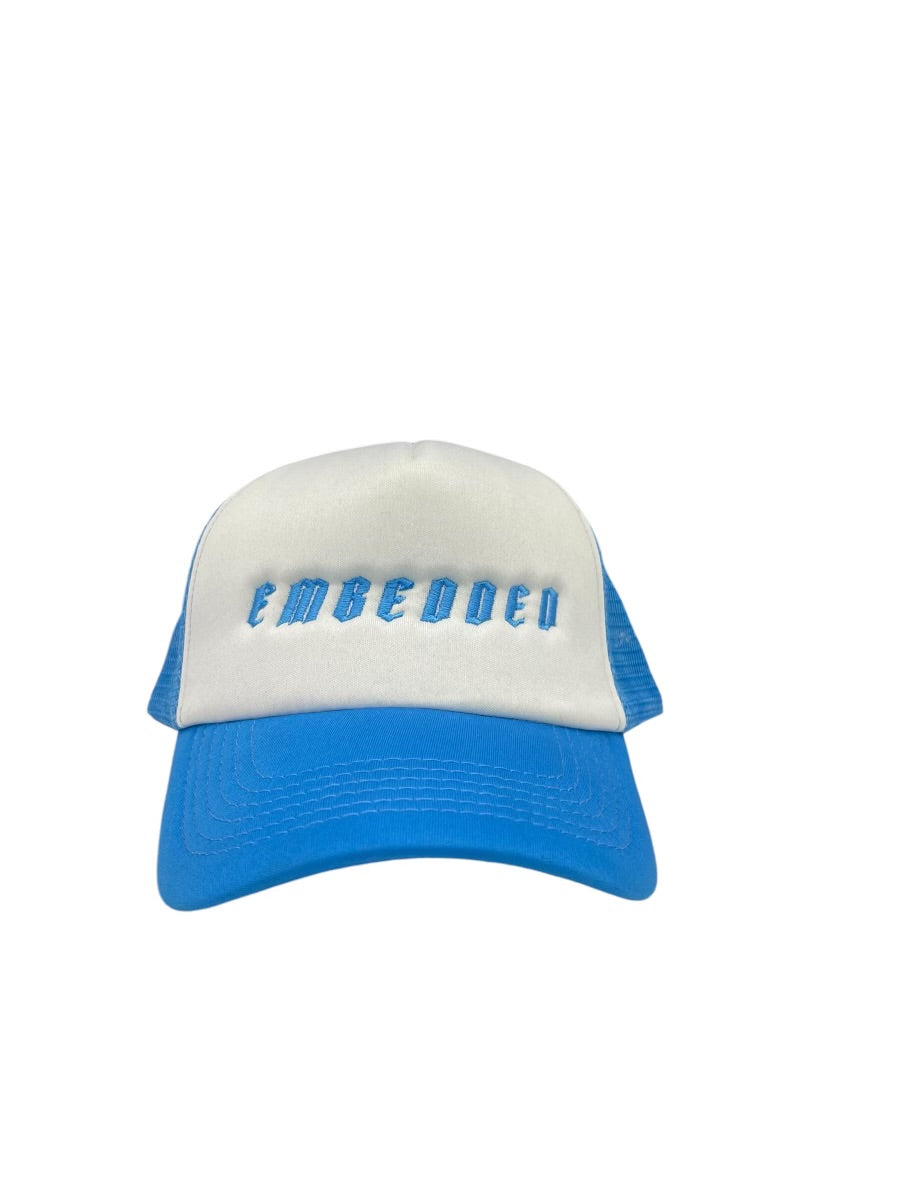 Embedded Baby Blue Classic Trucker