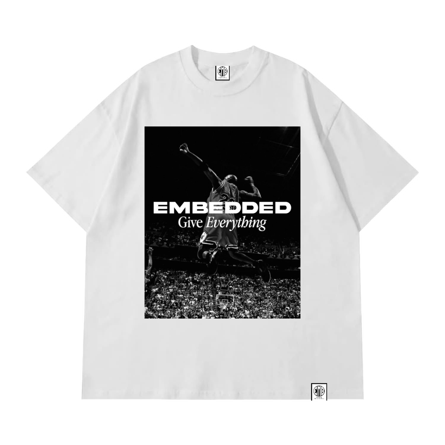 Emb White Michael Jordan Effect oversized t shirt