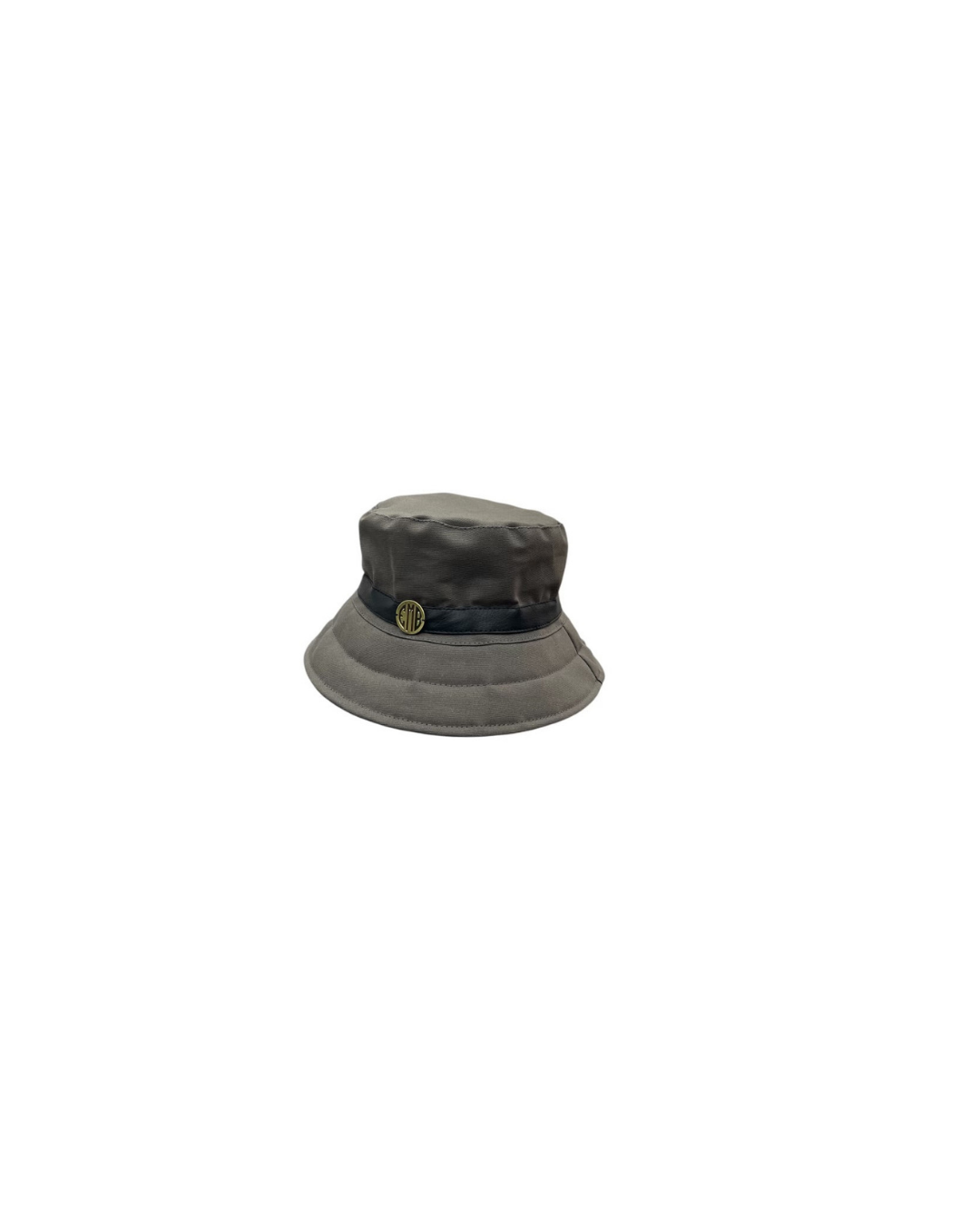Emb Grey Canvas Bucket Hat