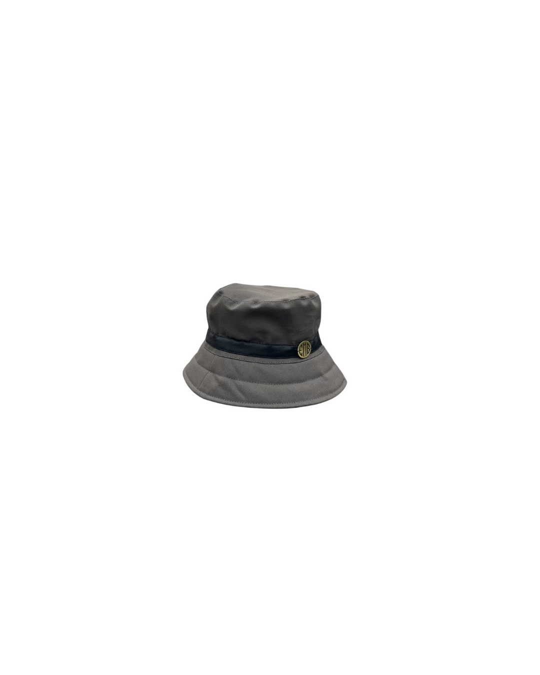 Emb Grey Canvas Bucket Hat