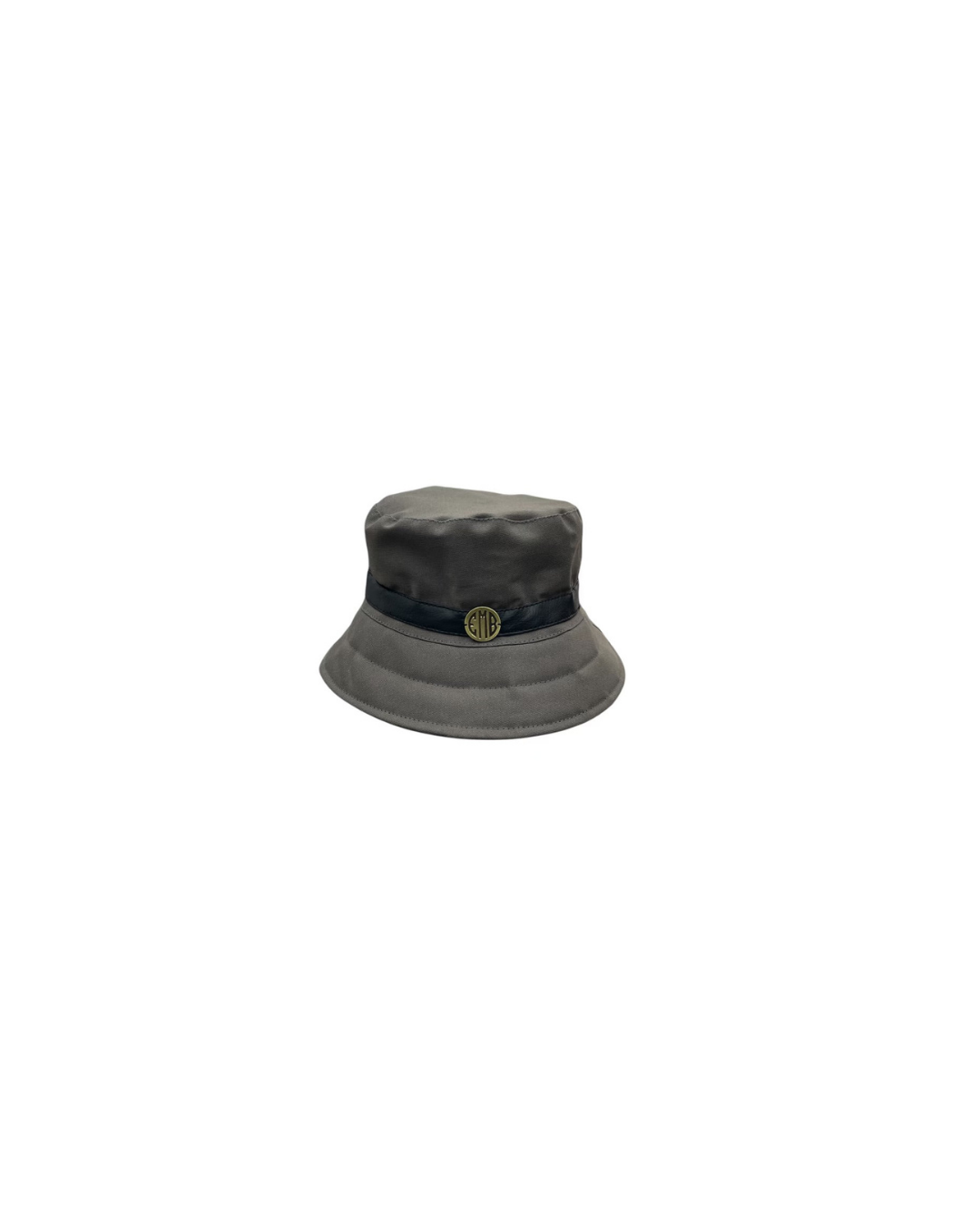 Emb Grey Canvas Bucket Hat