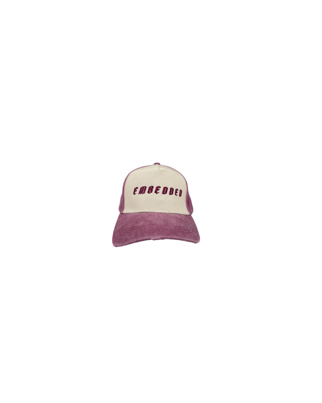 Embedded Maroon Classic Distressed Cap