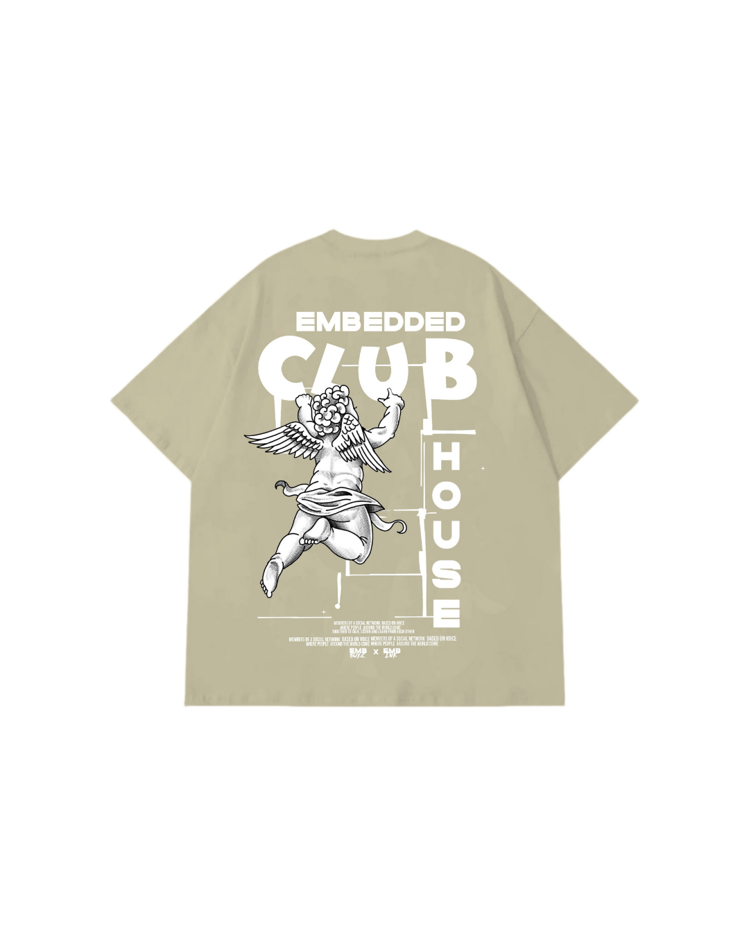 EMBEDDED CLUBHOUSE OVERSIZED SHIRT Beige