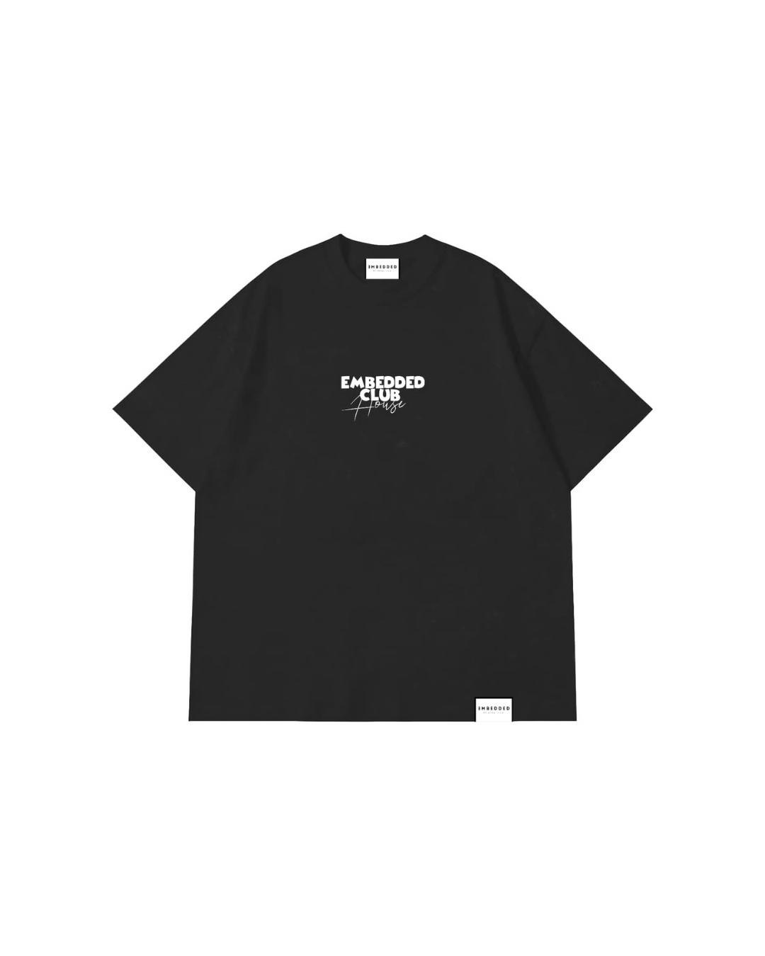 EMBEDDED CLUBHOUSE OVERSIZED SHIRT Black