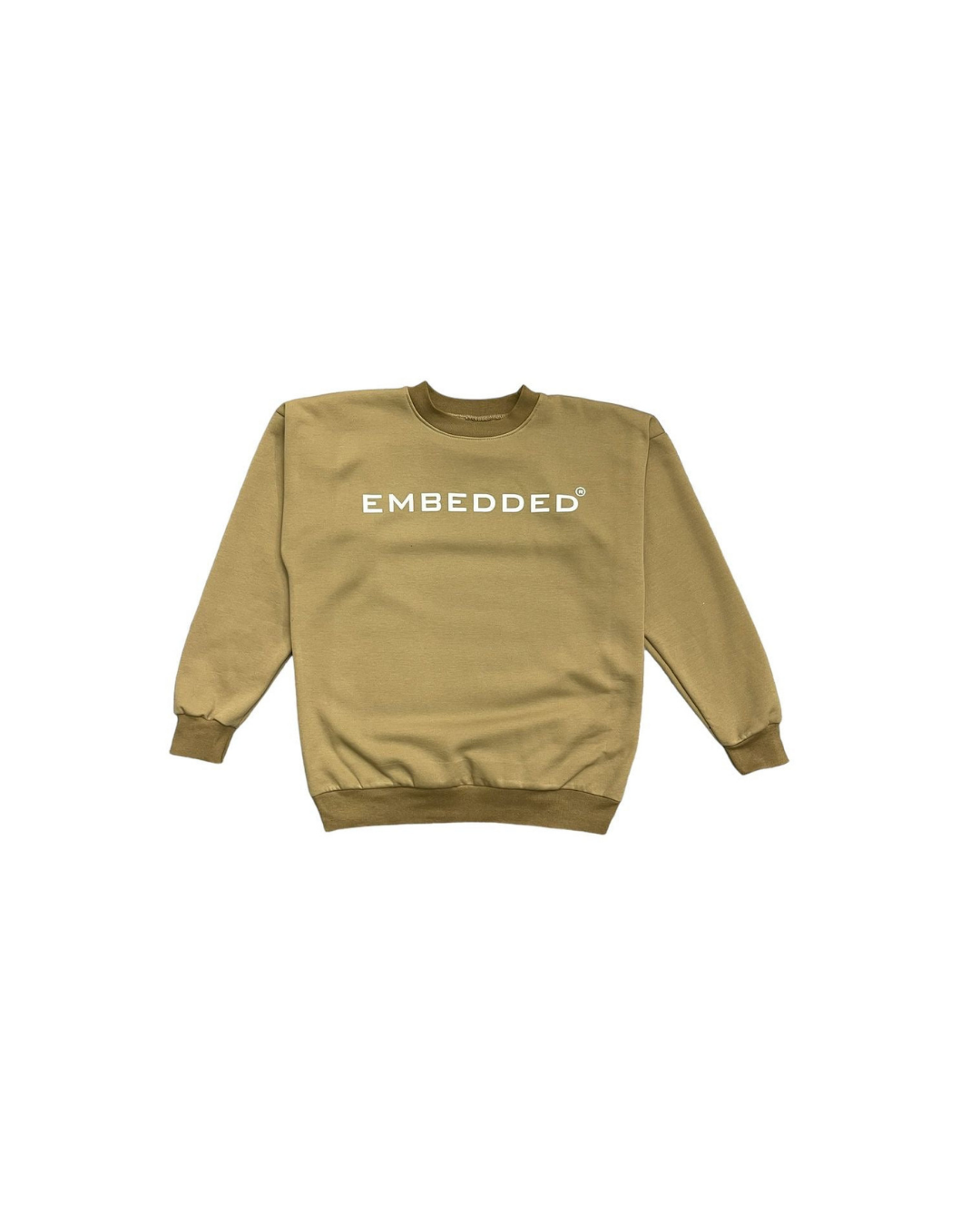 Beige Crew Neck Tracksuit Top