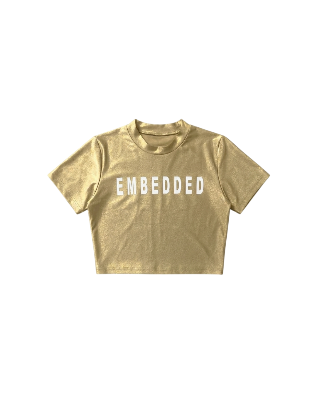 EMB Gold/Cream Crop Top