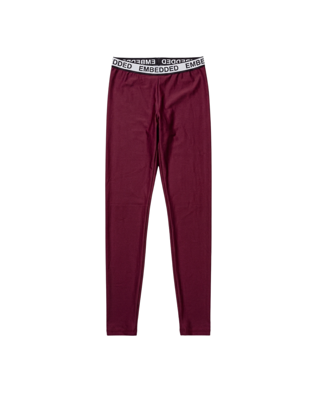 EMB Burgundy Elastic Bottom Tights