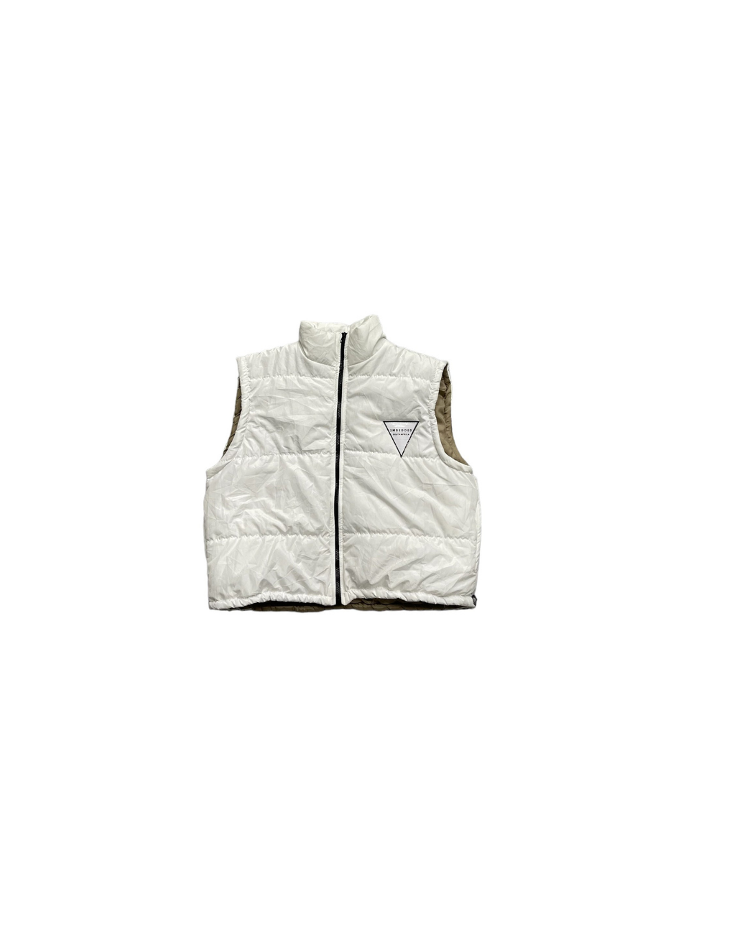 EMB White Puffer Vest