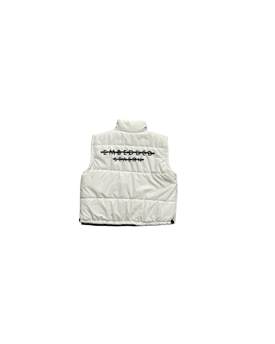 EMB White Puffer Vest