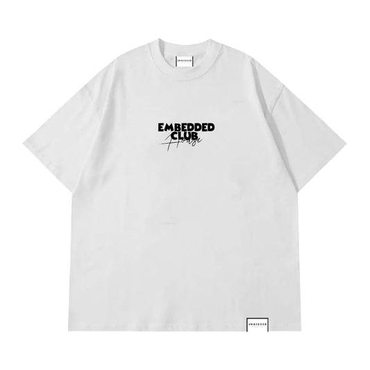 EMBEDDED CLUBHOUSE OVERSIZED SHIRT White