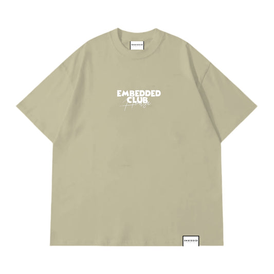 EMBEDDED CLUBHOUSE OVERSIZED SHIRT Beige
