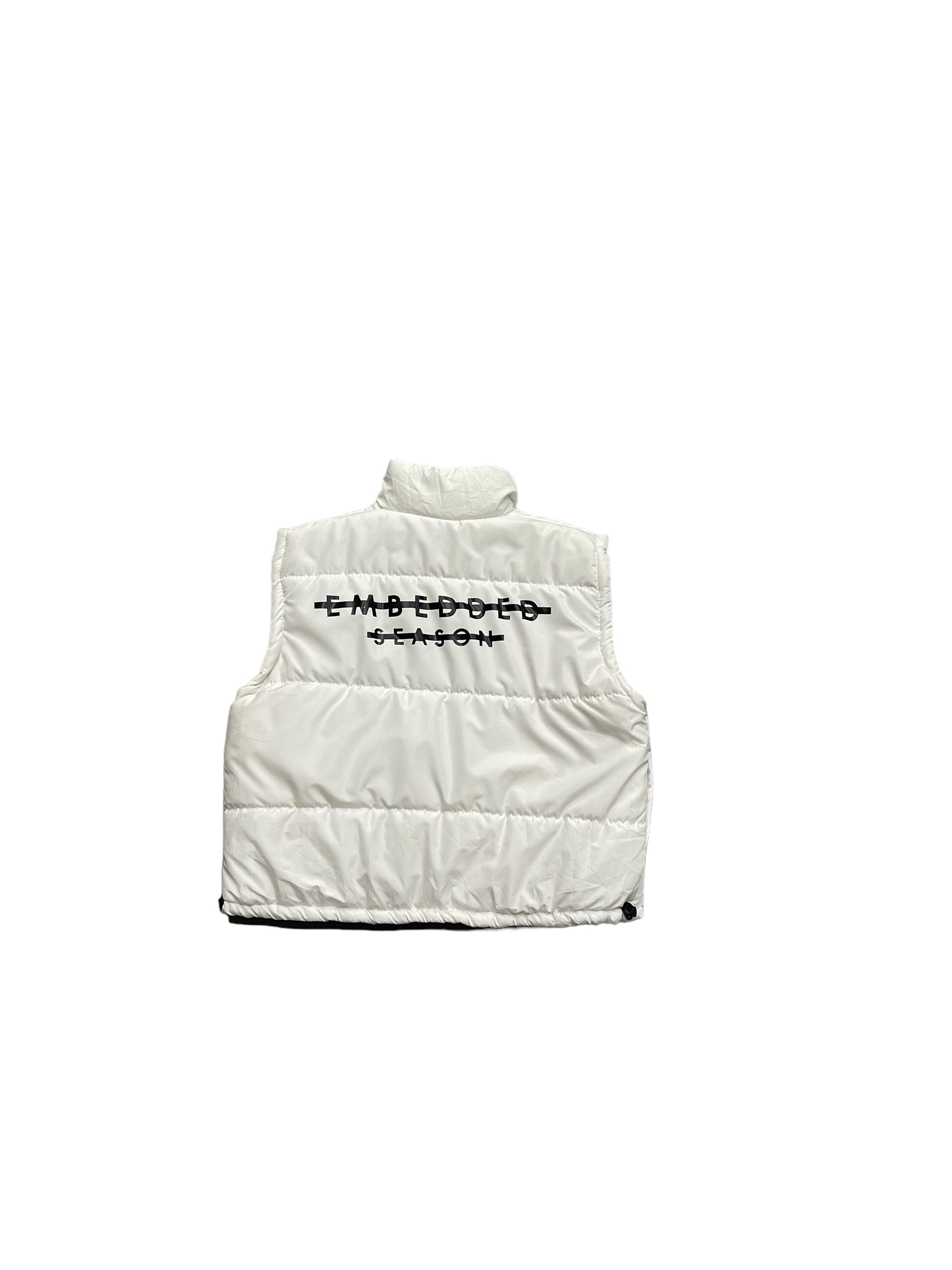 EMB White Puffer Vest