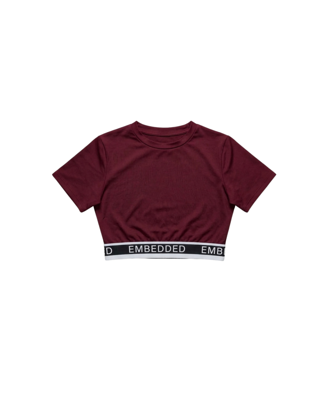 EMB Burgundy SS Elastic Legging Set
